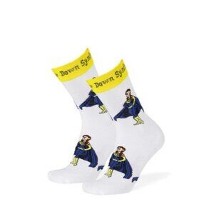 John's Crazy Socks Adult Down Syndrome Girl Superhero Crew Socks Size 9-11